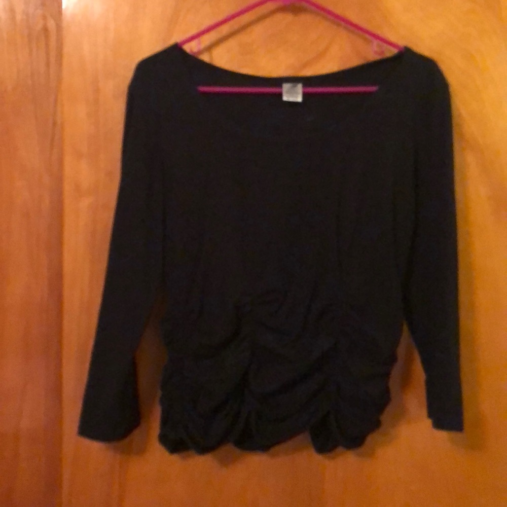 Black Ruched Shirt size Large